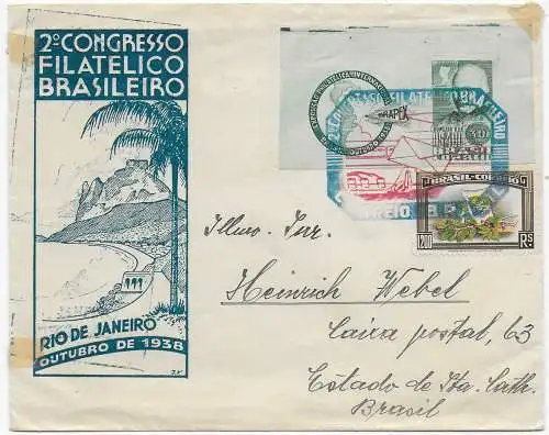2. Congresso Filatelico Brasileiro, 1938 Rio de Janeiro
