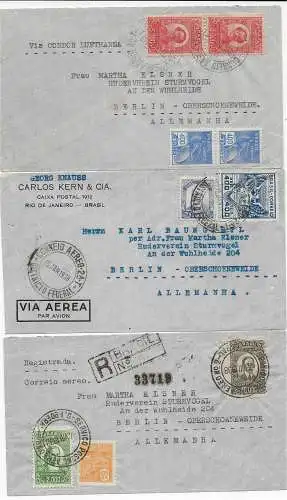 3x Briefe nach Berlin - Ruderverein  Sturmvogel 1938