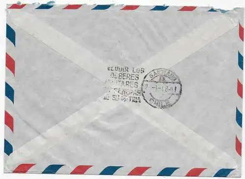 Luftpost Fleurier nach Santiago de Chile, 1948