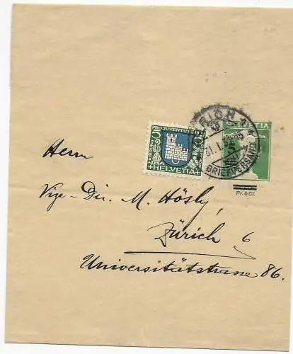 Streifband Zürich 1931