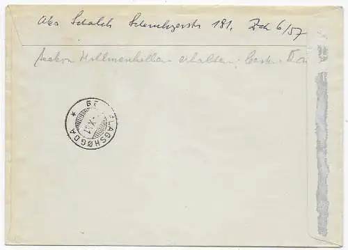 Luzern Nationale Briefmarkenausstellung 1951, FDC als Einschreiben nach Norwegen