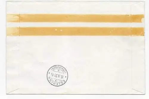 Einschreiben 1. Schweiz. Automobil Postbuero, Aarau 1938 nach Celerina