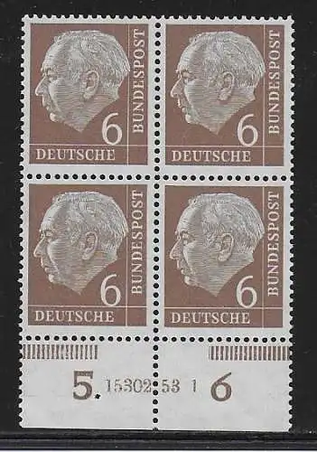 Bund: MiNr. 180 HAN VB-Viererblock, postfrisch, **