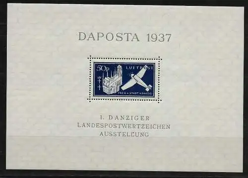 Danzig: Block 2a, postfrisch, **