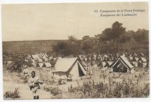 Belgisch Kongo: Postkaart Matadi 1931, 10. Campement de la Force Publique