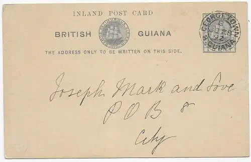 British Guiana - postcard - Georgetown 1892