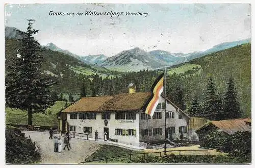 Ansichtskarte Walserschanz, Postablage Voralrberg, 1906