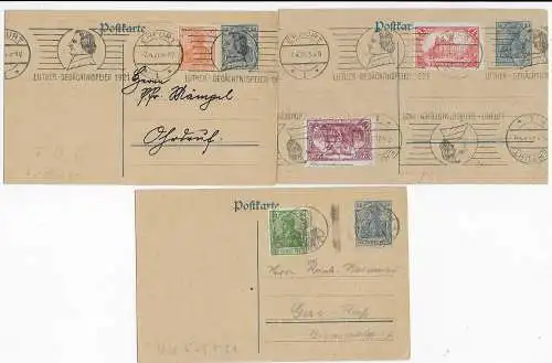 6x Karten zu Luther umd 1921