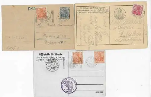 6x Karten zu Luther umd 1921