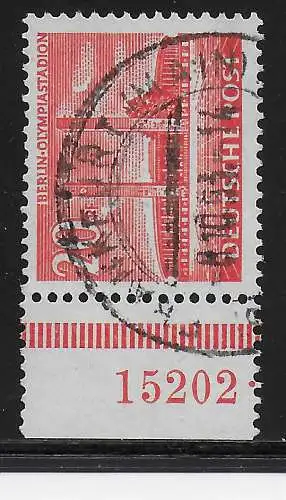 Berlin: MiNr. 113 mit Teil-HAN, gestempelt