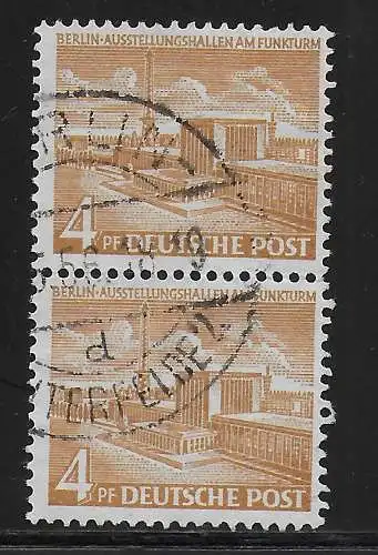 Berlin: MiNr. 112, gestempelt, senkrechts Paar