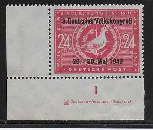 SBZ: MiNr. 233 I, Druckvermerk, postfrisch, **