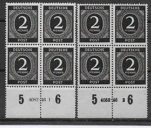 MiNr. 912 HAN, **, postfrisch, ** 2x Viererblock