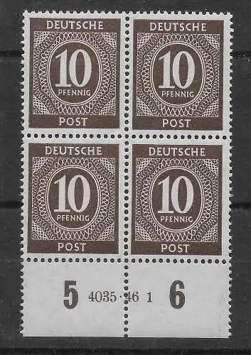 MiNr. 918 HAN, **, postfrisch, ** Viererblock