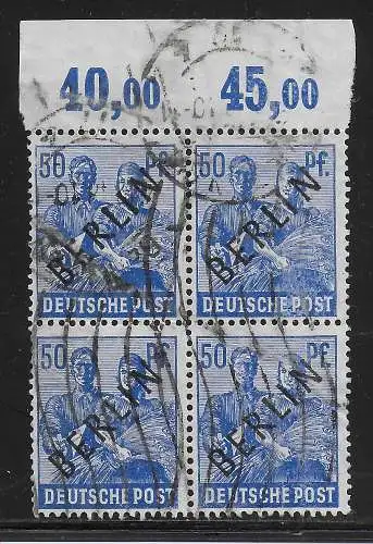 Berlin: MiNr. 13, Oberrand, gestempelt