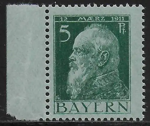 Bayern: MiNr. 77 X, postfrisch, ** BPP geprüft