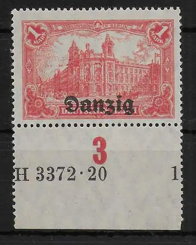 Danzig: MiNr. 8 HAN, postfrisch, **