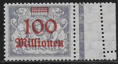 Danzig: MiNr. 174, Doppelzähnug im Rand, postfrisch, **