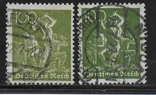 DR: MiNr. 187b+c, gestempelt, Infla und BPP geprüft