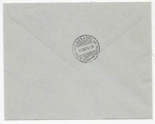 Flugpost/Luftpost La Caquerelle-Lausanne 1924 nach Bern