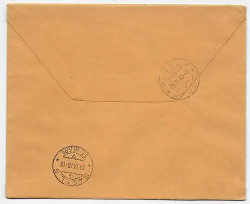 Einschreiben Aarau Nationale Briefmarkenausstellung nach Basel