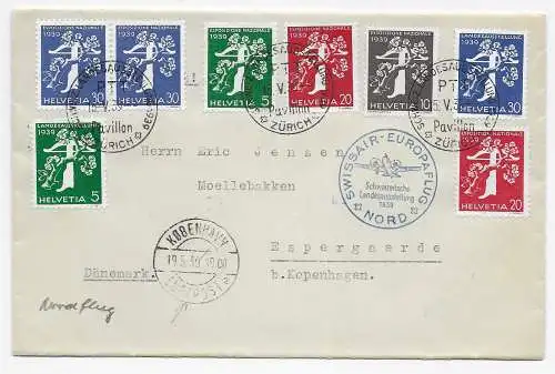 Swissair Europaflug Nord, Zürich nach Espergaerde, 1939