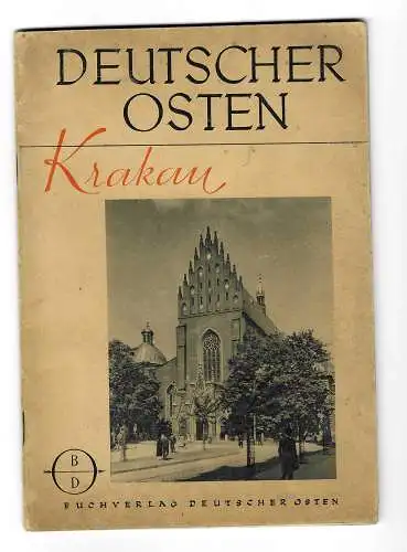 GG Generalgouvernement: Büchlein A5 über Krakau-Ein Deutsches Standbild ca. 1940