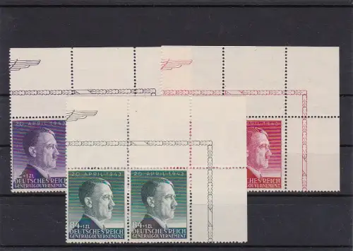 Generalgouvernement (GG), Eckrand MiNr. 101-103, postfrisch, ** E2
