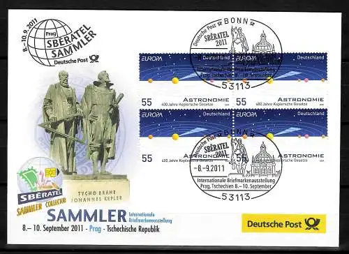 Ausstellungsbeleg zur Briefmarken-Ausstellung SBERATEL Sammler, Prag, 2011