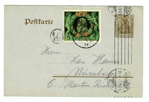 Postkarte Nürnberg 1911