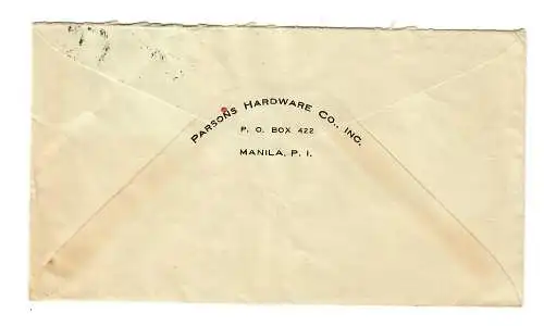 Brief aus Manila nach Frankfurt/M, 1930