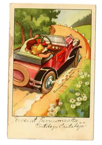 Ansichtskarte Oldtimer Auto 1936