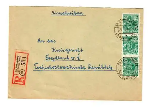 Bad Schmiedeberg an das Gericht in der Tschecheslovakischen Republik 1956