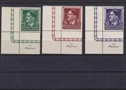 Generalgouvernement (GG)  AH, Geburtstag 1944, **, Eckrand E3