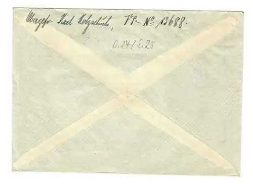 Feldpostbrief 1942 an Oberbürgermeister von Ulm, Familien-Unterhalt