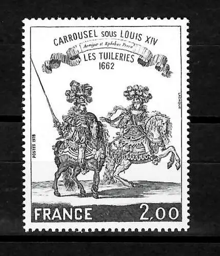 Carrousel sous Louis XIV, Pferde, Katalog Nr. 2062, postfrisch