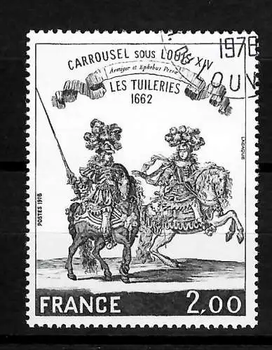 Carrousel sous Louis XIV, Pferde, Katalog Nr. 2062, gestempelt