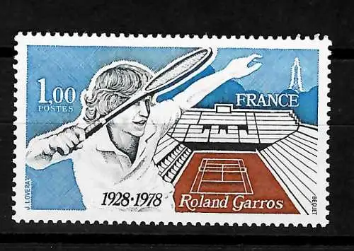 Roland Garros, Tennis, Katalog Nr. 2102, postfrisch