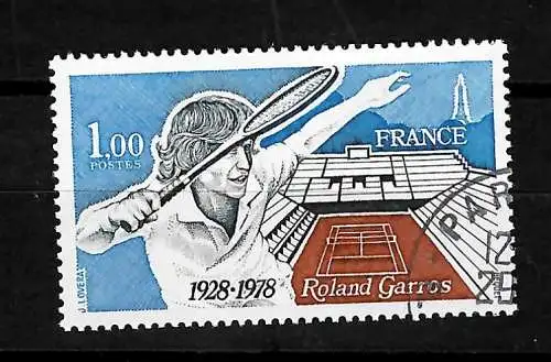 Roland Garros, Tennis, Katalog Nr. 2102, gestempelt