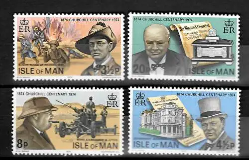 Isle of Man: 100 Geburtstag von Winston Churchill, postfrisch