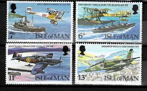 Isle of Man: 60 Jahre Royal Air Force, Flugzeuge, postfrisch
