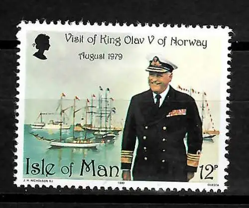 Isle of Man: König Otto V beim Besuch, postfrisch