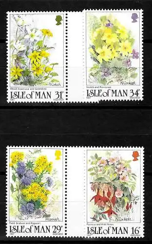 Isle of Man: Wildblumen, postfrisch