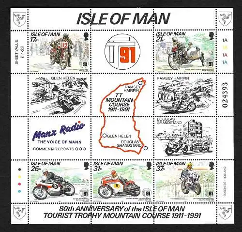 Isle of Man: 80 Jahre Tourist Trophy Bergkurs, postfrisch