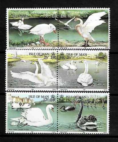 Isle of Man: Schwäne, postfrisch