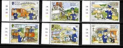Isle of Man: Briefträger Pat zu Besuch auf der Insel,  postfrisch