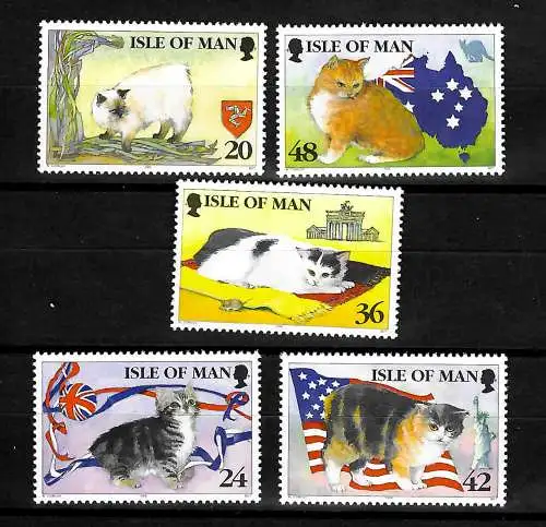 Isle of Man: Manx Katzen, postfrisch