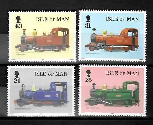 Isle of Man: 125 Jahre Eisenbahn auf der Insel, postfrisch