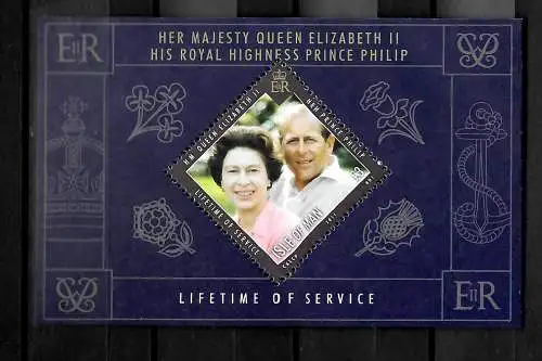 Isle of Man: Königin Queen Elisabeth und Prinz Philip, postfrisch