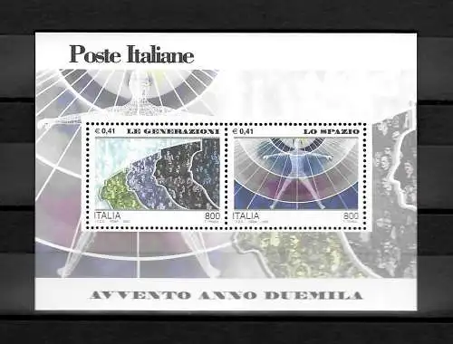 Italien: Eintritt in das Jahr 2000, Generationen Raum, postfrisch